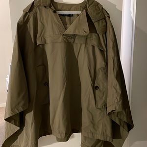 Zara khaki green cape with hood size M